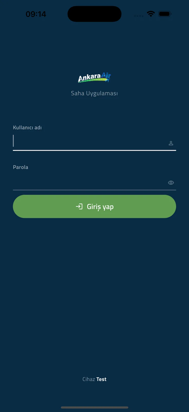 AnkaraAir – Saha Uygulaması ekran görüntüsü