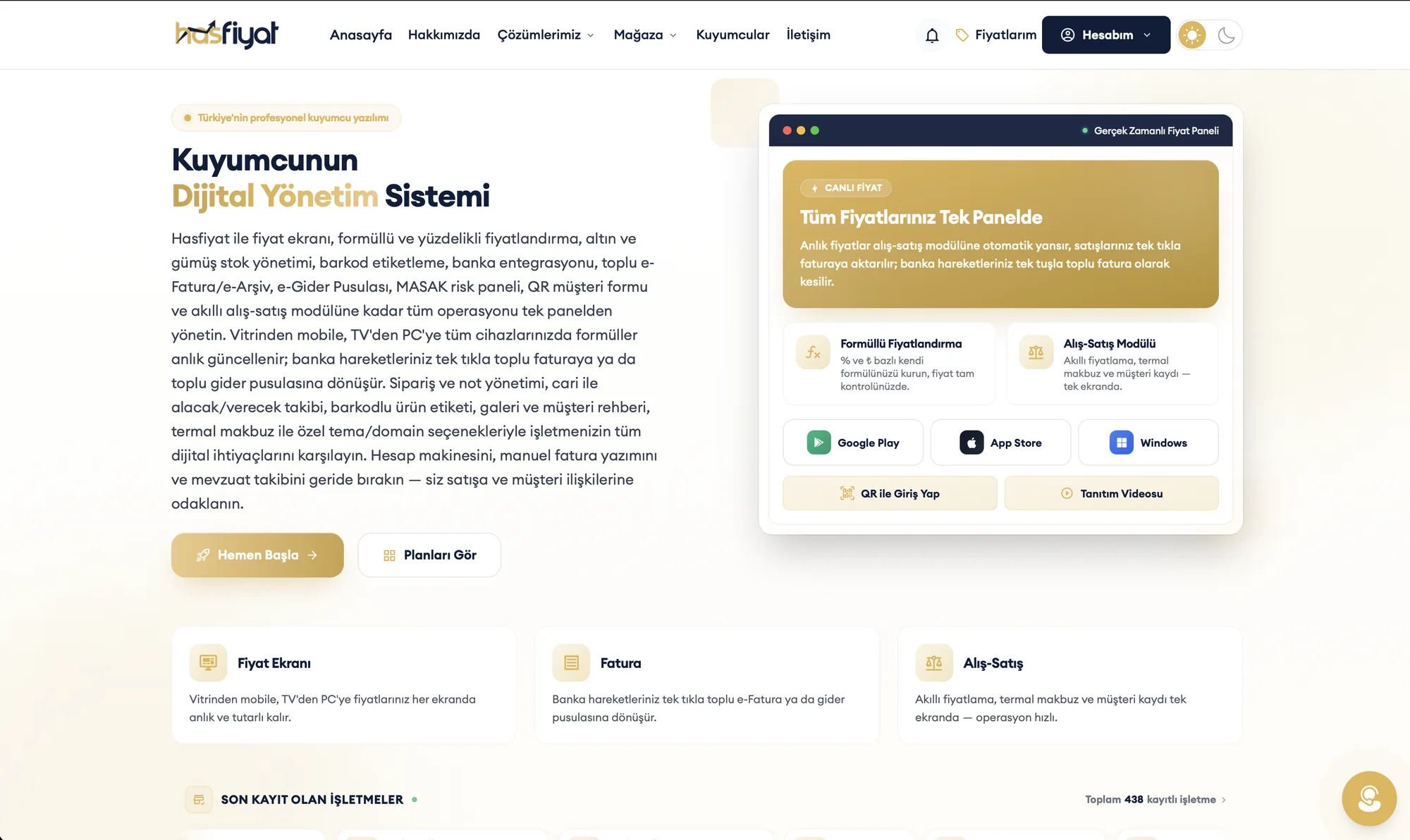 HasFiyat ekran görüntüsü